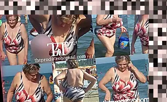 beach voyeur saggy tits