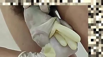 latex gloves masturbation