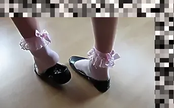 school girl feet