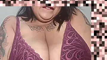 huge tits toying solo