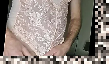 crossdresser in lingerie