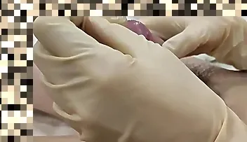latex gloves masturbation