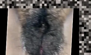hairy pussy masturbation